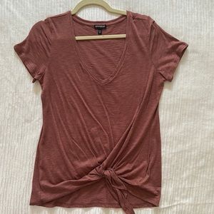 EXPRESS tie front slim tee